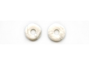 White Howlite 20mm Donut Pie