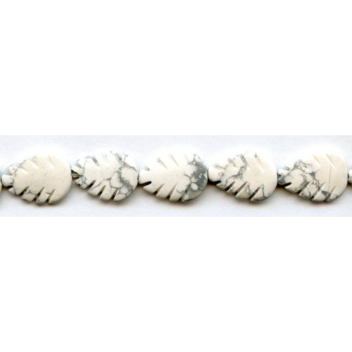 169-1046 White Howlite <br>15x20 Leaf