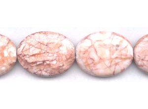 Red Howlite 30x40 Flat Oval