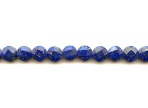 Natural Lapis 10mm Faceted Coin