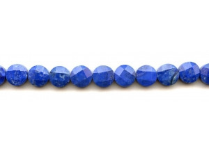 Natural Lapis 10mm Faceted Coin