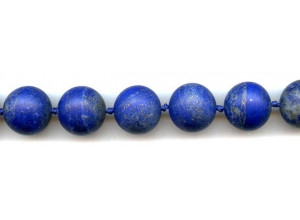 Matte Natural Lapis 15mm Round