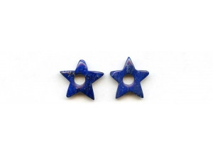 Natural Lapis 18mm Star Pendant