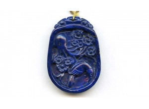 Natural Lapis 52x36 Carved Pendant