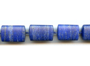 Matte Natural Lapis 16-18mm Triangle Tube