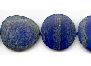 Matte Natural Lapis 35-40x Fancy Flat Oval