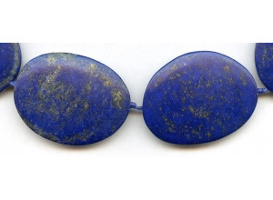 Matte Natural Lapis 28-32x Fancy Flat Oval