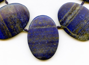 Matte Lapis 50x35 Flat Oval Drop