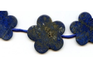 Natural Lapis 18-38x Flower Necklace