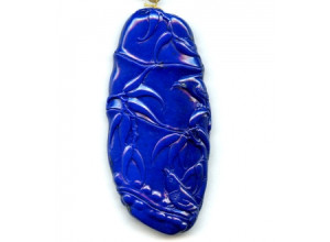 Natural Lapis 101x48 Carved Pendant