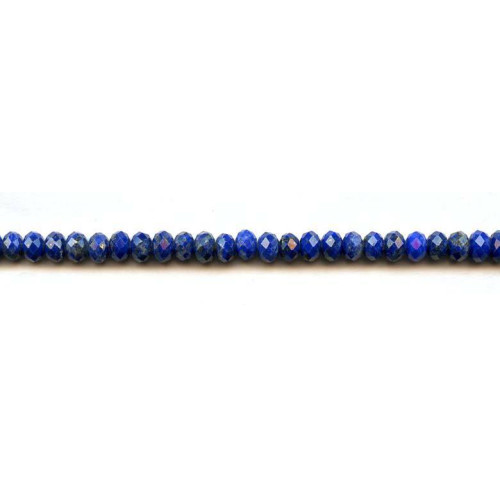 174-2093 Natural Lapis <br>6mm Faceted Rondell