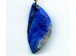 Matte Natural Lapis 80x36 Rough Pendant