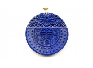 Natural Lapis 46x Carved Pendant