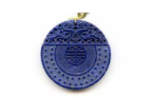 Natural Lapis 46x Carved Pendant