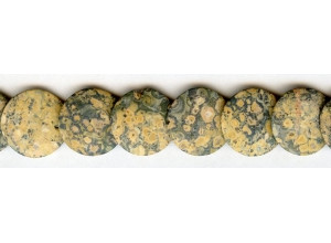 Matte Leopard Skin Jasper 20mm Lentil