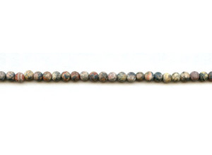 Matte Leopard Skin Jasper 4-5mm Round