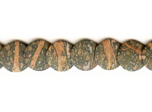 Matte Leopard Skin Jasper 20mm Lentil