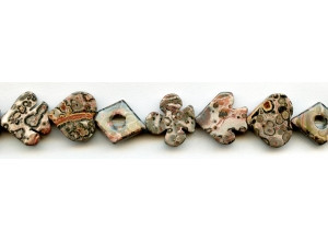 Leopard Skin Jasper 15-17mm Poker Suits