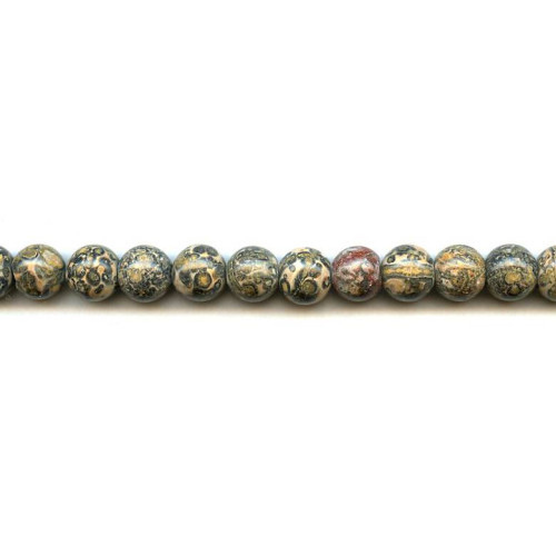 176-1108 Leopard Skin Jasper <br>10mm Round