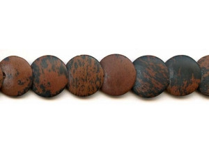 Mahogany Obsidian 20mm Lentil