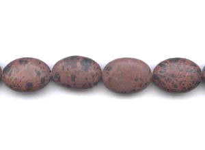 Matte Mahogany Obsidian 18x25 Oval Pebble