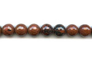 Mahogany Obsidian 14mm Faceted Round