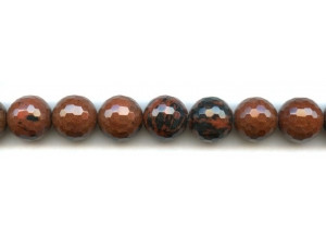 Mahogany Obsidian 14mm Faceted Round