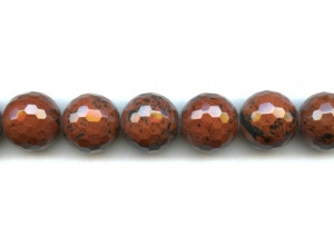 Mahogany Obsidian 18mm Faceted Round