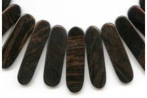 Brown Obsidian 40-50mm Flat Oval Drop