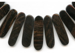 Brown Obsidian 40-50mm Flat Oval Drop