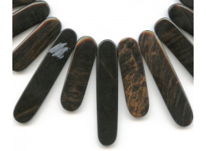 Brown Obsidian 23-34mm Oval Drop