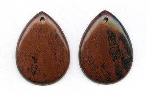 Mahogany Obsidian 50x38 Flat Pear Pendant