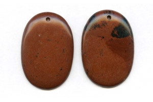 Mahogany Obsidian 50x35 Flat Oval Pendant