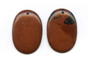 Mahogany Obsidian 50x35 Flat Oval Pendant