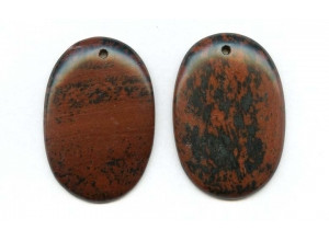 Mahogany Obsidian 50x35 Flat Oval Pendant