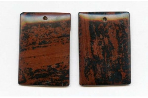 Mahogany Obsidian 50x35 Flat Rectangle Pendant