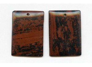 Mahogany Obsidian 50x35 Flat Rectangle Pendant