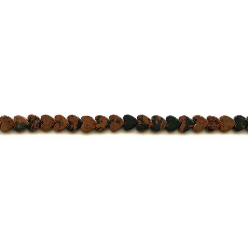 177-1037 Mahogany Obsidian <br>7mm Heart