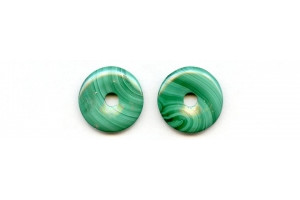 Malachite 22mm Donut Pie