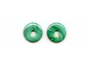 Malachite 22mm Donut Pie