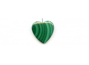 Malachite 25mm Heart Pendant