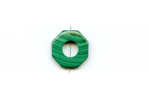 Malachite 25mm Octagon Pendant