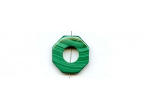 Malachite 25mm Octagon Pendant