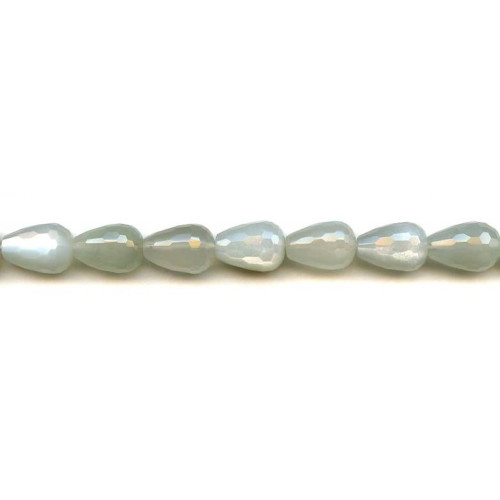 179-1201 Gray Moonstone <br>10x15 Faceted Teardrop