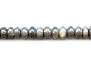 Coated Moonstone 13mm Faceted Rondell