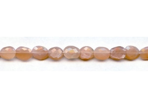 Peach Moonstone 8x Faceted Flat Oval