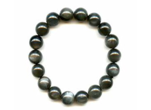 Gray Moonstone 12mm Round Bracelet