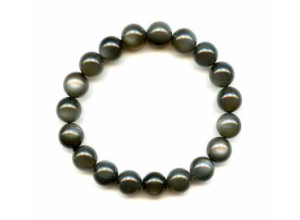 Black Moonstone 10.5mm Round Bracelet