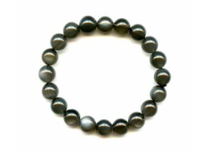 Black Moonstone 9.5mm Round Bracelet