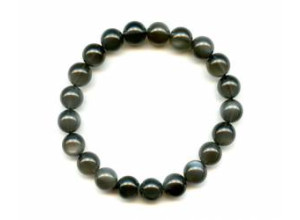 Black Moonstone 9mm Round Bracelet